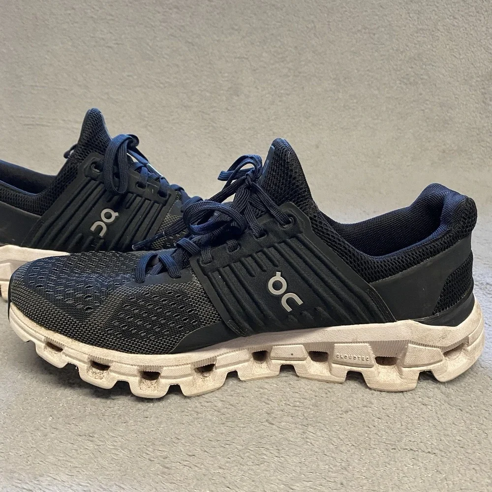 On Running‎ Cloudswift Womens 8.5 Black Gray Shoes Comfort Athletic - Picture 9 of 14